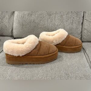 UGG Tazzlita Genuine Shearling Trim Platform Slipper (Women)